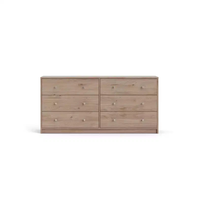 Cassettiera doppia Tvilum Portland a 6 cassetti, Jackson Hickory