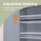 Mobiletto da bagno autoportante grigio ardesia - 30 x 60 x 80 cm, con 2 ripiani regolabili per un ampio spazio contenitivo in bagno