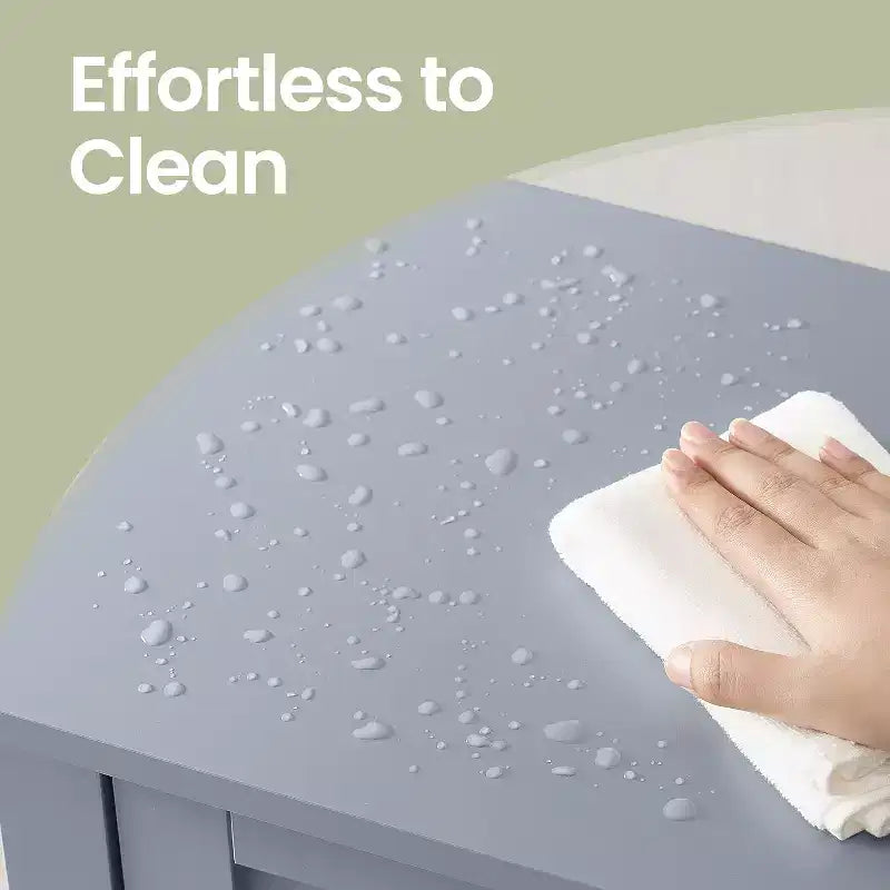 Mobiletto da bagno autoportante grigio ardesia - 30 x 60 x 80 cm, con 2 ripiani regolabili per un ampio spazio contenitivo in bagno