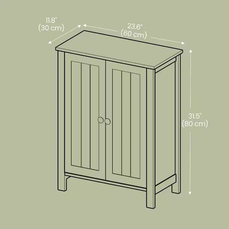 Mobiletto da bagno autoportante grigio ardesia - 30 x 60 x 80 cm, con 2 ripiani regolabili per un ampio spazio contenitivo in bagno