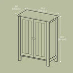 Mobiletto da bagno autoportante grigio ardesia - 30 x 60 x 80 cm, con 2 ripiani regolabili per un ampio spazio contenitivo in bagno