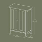 Mobiletto da bagno autoportante grigio ardesia - 30 x 60 x 80 cm, con 2 ripiani regolabili per un ampio spazio contenitivo in bagno