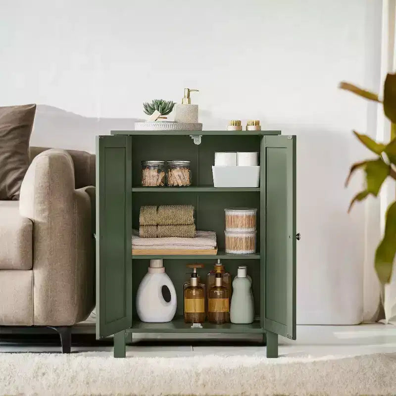 Mobiletto da bagno autoportante grigio ardesia - 30 x 60 x 80 cm, con 2 ripiani regolabili per un ampio spazio contenitivo in bagno