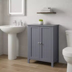 Mobiletto da bagno autoportante grigio ardesia - 30 x 60 x 80 cm, con 2 ripiani regolabili per un ampio spazio contenitivo in bagno