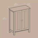 Mobiletto da bagno autoportante grigio ardesia - 30 x 60 x 80 cm, con 2 ripiani regolabili per un ampio spazio contenitivo in bagno
