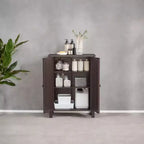 Mobiletto da bagno autoportante grigio ardesia - 30 x 60 x 80 cm, con 2 ripiani regolabili per un ampio spazio contenitivo in bagno