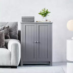 Mobiletto da bagno autoportante grigio ardesia - 30 x 60 x 80 cm, con 2 ripiani regolabili per un ampio spazio contenitivo in bagno
