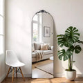 Elegant Right Angle Mirror: 66.3x22.62, Vintage Carved, Black, Full Length