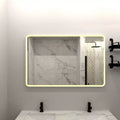Anti-Fog LED Wall Mirror, 24 X 32 Rectangular Framed, Dimmable Lighted Vanity Mirror
