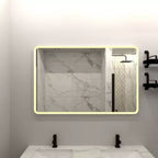 Anti-Fog LED Wall Mirror, 24 X 32 Rectangular Framed, Dimmable Lighted Vanity Mirror
