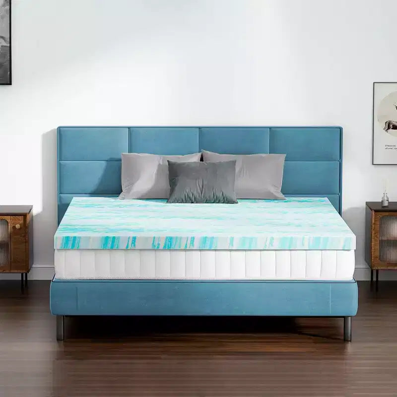 2 Inch King Size Experience Ultimate Comfort with Our Blue Memory Foam Soft Mattress C Premium Sleep Solution