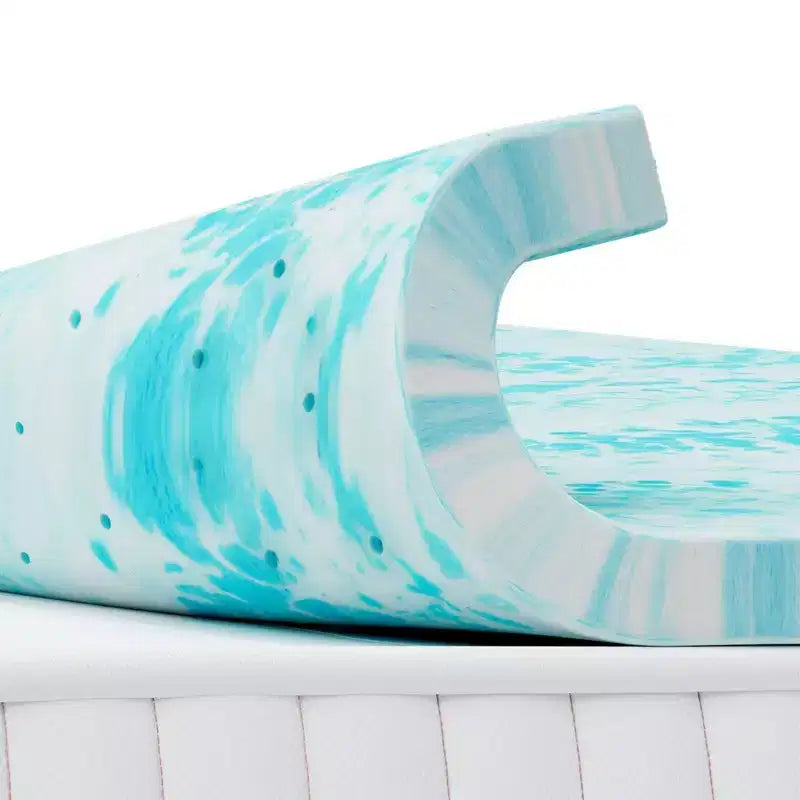 Materasso in Memory Foam Blu da 2 pollici King Size per un Comfort Ottimale – Soluzione Premium per il Sonno