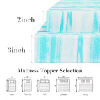 Materasso in Memory Foam Blu da 2 pollici King Size per un Comfort Ottimale – Soluzione Premium per il Sonno