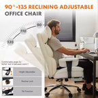 Sedia da scrivania reclinabile ergonomica: pelle PU, regolabile in altezza
