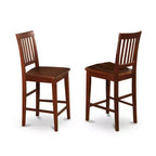 HomeStock Vernon Set da pranzo da 3 pezzi altezza bancone mogano
