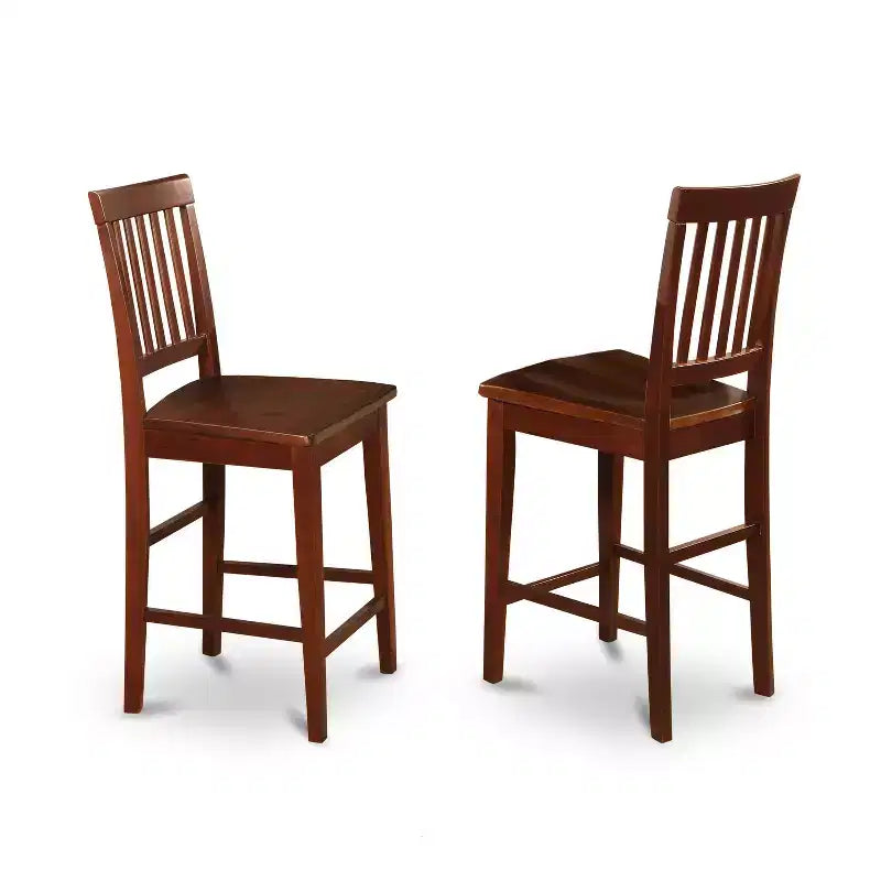 HomeStock Vernon Set da pranzo da 3 pezzi altezza bancone mogano