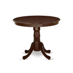 Set da pranzo rotondo moderno HomeStock da 3 pezzi in mogano