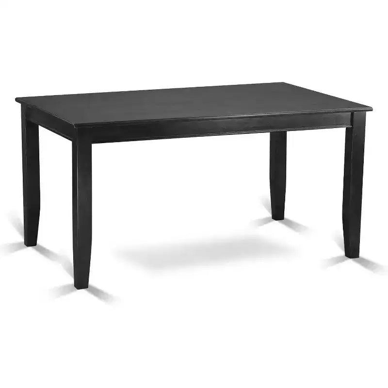 HomeStock Duda, set da pranzo 6 pezzi, legno nero, moderno