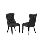 HomeStock Duda, set da pranzo 6 pezzi, legno nero, moderno