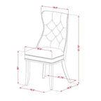 HomeStock Duda, set da pranzo 6 pezzi, legno nero, moderno