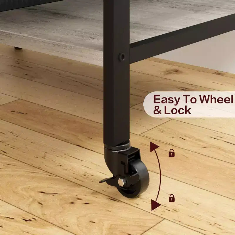 Supporto grande per stampante, tavolo per stampante mobile con ripiano portaoggetti, carrello porta stampante a 4 livelli con ruote per ufficio domestico