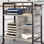 Supporto grande per stampante, tavolo per stampante mobile con ripiano portaoggetti, carrello porta stampante a 4 livelli con ruote per ufficio domestico
