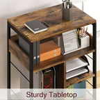 Supporto grande per stampante, tavolo per stampante mobile con ripiano portaoggetti, carrello porta stampante a 4 livelli con ruote per ufficio domestico