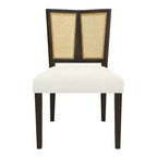 Christopher Knight Home Hassan sedie da pranzo imbottite in legno di gomma con cinghie in rattan (set da 2)