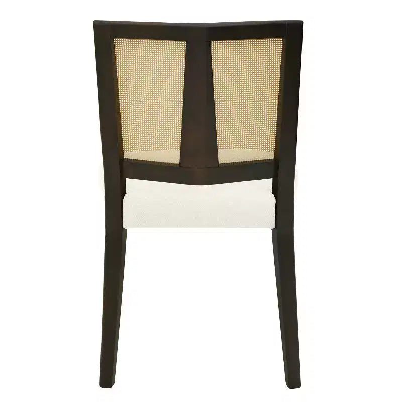 Christopher Knight Home Hassan sedie da pranzo imbottite in legno di gomma con cinghie in rattan (set da 2)