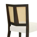 Christopher Knight Home Hassan sedie da pranzo imbottite in legno di gomma con cinghie in rattan (set da 2)