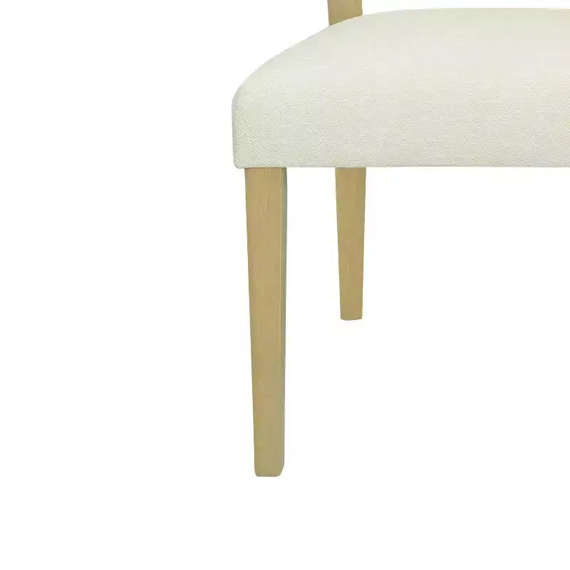 Christopher Knight Home Hassan sedie da pranzo imbottite in legno di gomma con cinghie in rattan (set da 2)