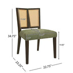 Christopher Knight Home Hassan sedie da pranzo imbottite in legno di gomma con cinghie in rattan (set da 2)