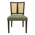 Christopher Knight Home Hassan sedie da pranzo imbottite in legno di gomma con cinghie in rattan (set da 2)