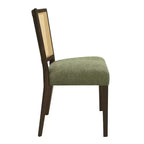 Christopher Knight Home Hassan sedie da pranzo imbottite in legno di gomma con cinghie in rattan (set da 2)