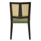 Christopher Knight Home Hassan sedie da pranzo imbottite in legno di gomma con cinghie in rattan (set da 2)
