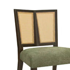 Christopher Knight Home Hassan sedie da pranzo imbottite in legno di gomma con cinghie in rattan (set da 2)