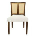 Christopher Knight Home Hassan sedie da pranzo imbottite in legno di gomma con cinghie in rattan (set da 2)