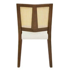 Christopher Knight Home Hassan sedie da pranzo imbottite in legno di gomma con cinghie in rattan (set da 2)