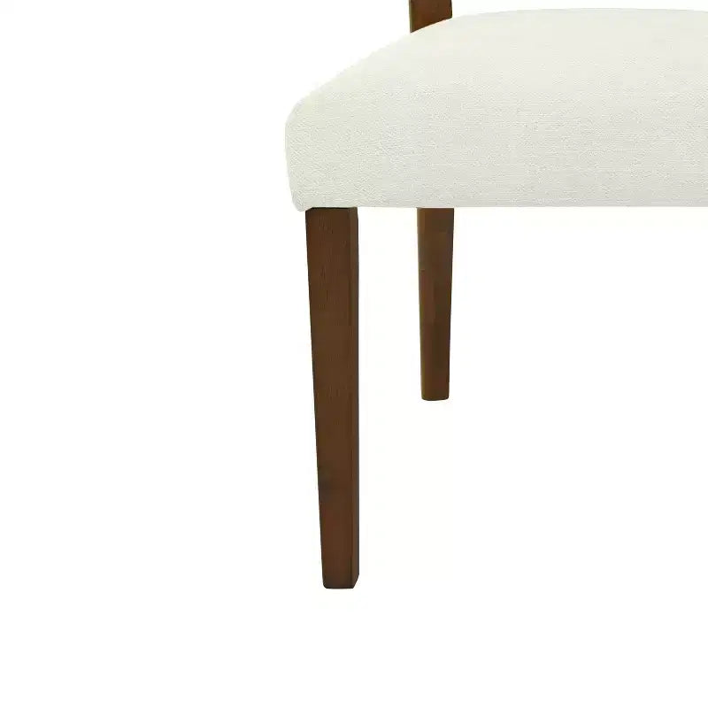 Christopher Knight Home Hassan sedie da pranzo imbottite in legno di gomma con cinghie in rattan (set da 2)