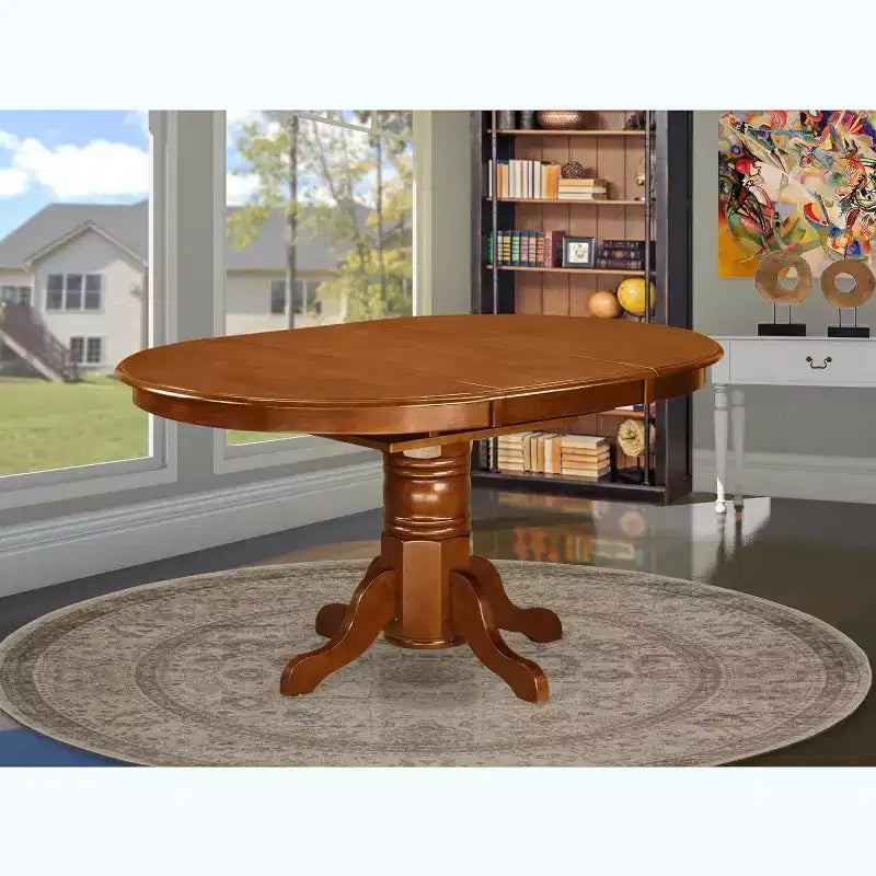 HomeStock Tavolo ovale con prolunga "a farfalla" da 45 cm