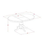 HomeStock Tavolo ovale con prolunga "a farfalla" da 45 cm