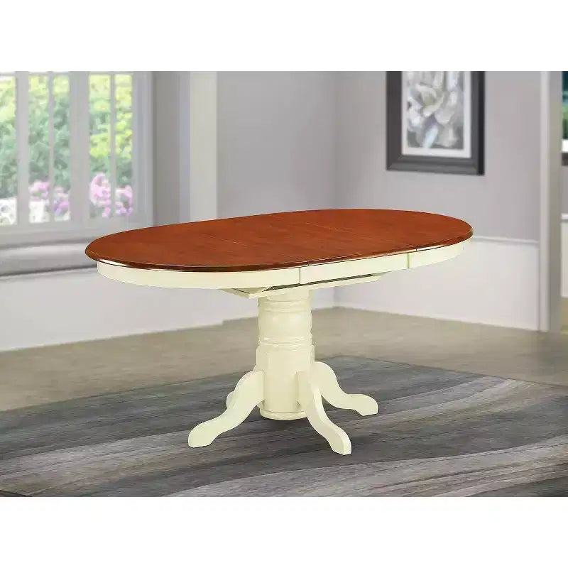 HomeStock Tavolo ovale con prolunga "a farfalla" da 45 cm