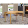 HomeStock Capri Bar Height Rectangle Dining Table Oak Finish