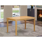 HomeStock Capri Bar Height Rectangle Dining Table Oak Finish