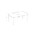 HomeStock Tavolo da pranzo rettangolare 36x66 con prolunga a farfalla