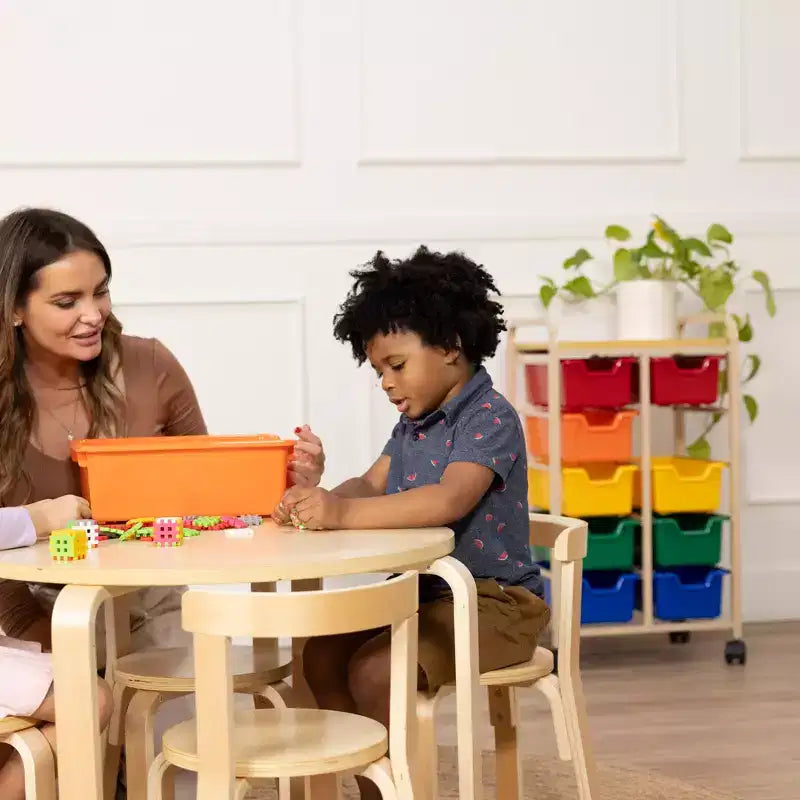 ECR4Kids Organizzatore Portaoggetti Mobile e Contenitori in Plastica Rimovibili, Mobili per Bambini