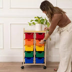 ECR4Kids Organizzatore Portaoggetti Mobile e Contenitori in Plastica Rimovibili, Mobili per Bambini