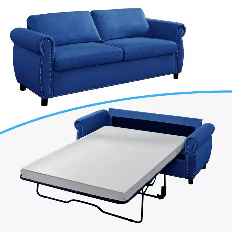 Mjkone Divano Letto Estraibile Queen Size, Divano Letto Convertibile 2-in-1 con Materasso in Memory Foam