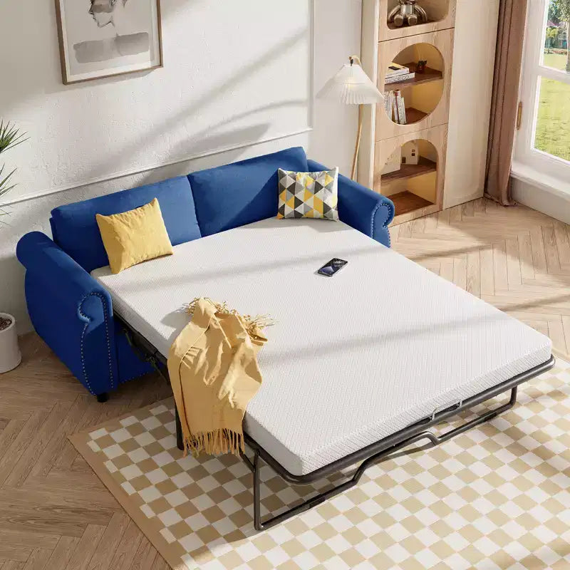 Mjkone Divano Letto Estraibile Queen Size, Divano Letto Convertibile 2-in-1 con Materasso in Memory Foam