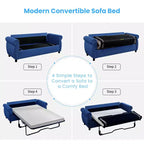 Mjkone Divano Letto Estraibile Queen Size, Divano Letto Convertibile 2-in-1 con Materasso in Memory Foam